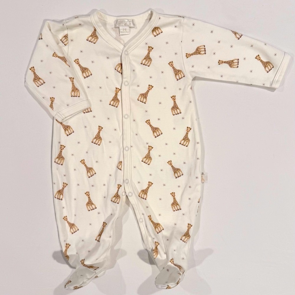 Kissy Kissy Sophie the Giraffe Footie Boys 3-6M Girls La Girafe Sleeper Cotton